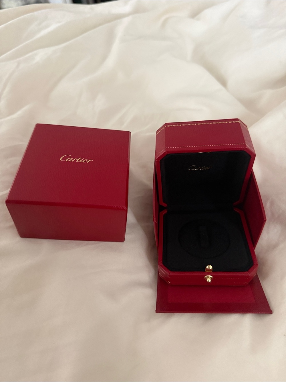 Cartier Red and Black Ring Presentation Box
